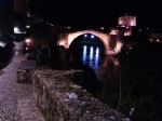 The Old Bridge In Mostar At Night